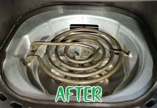cleaning air fryer heating element with cloth