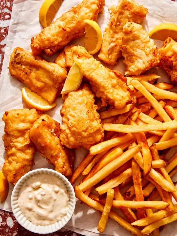 golden-brown batter