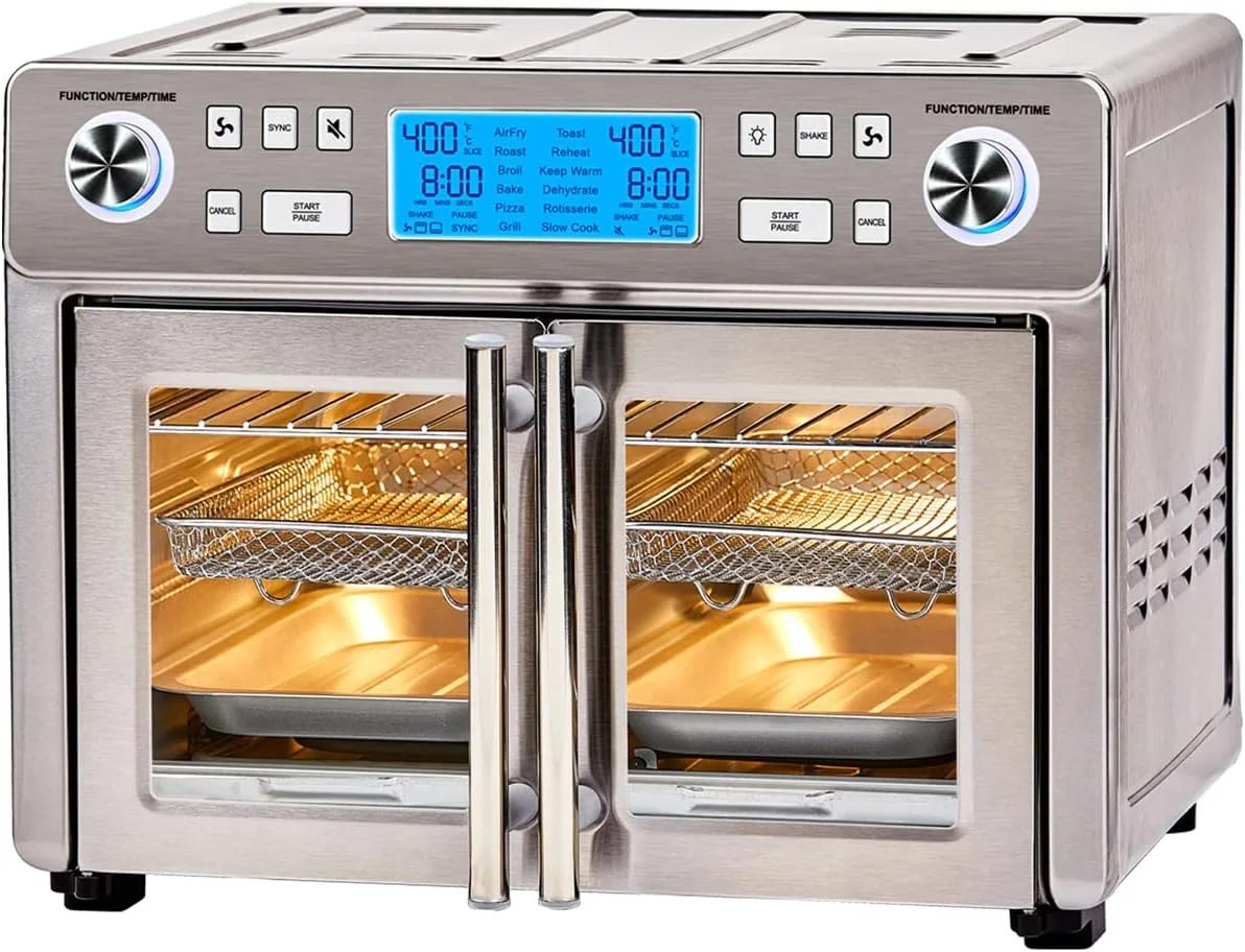 oven style air fryer frozen chips rotate
