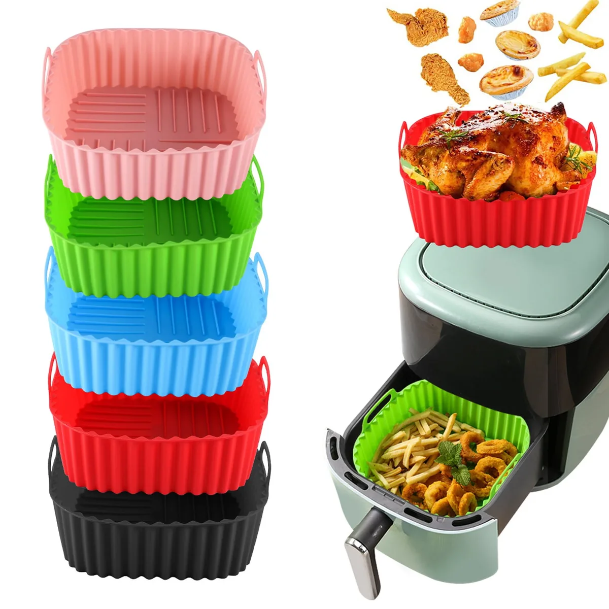 silicone steamer basket in air fryer