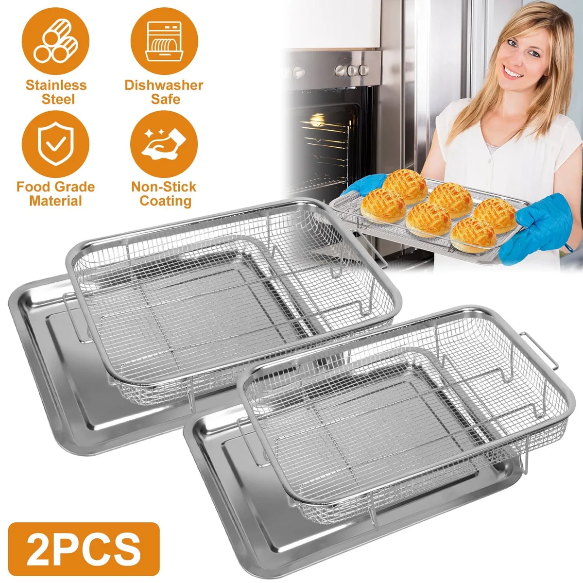 stainless steel air fryer basket vs non-stick